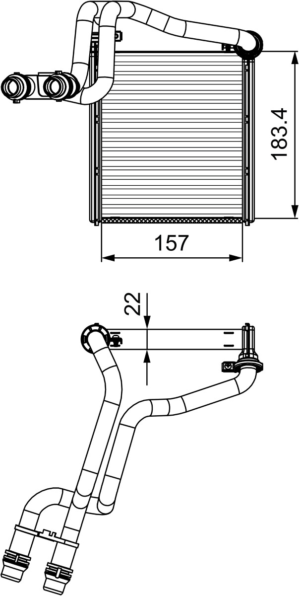 Schimbator caldura, incalzire habitaclu 811536 VALEO